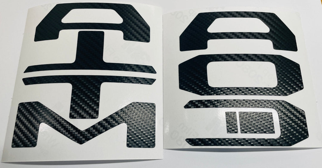 Carbon Fiber Textured Vinyl Decal Letter Inserts for 2016-2025 Tacoma Tailgate