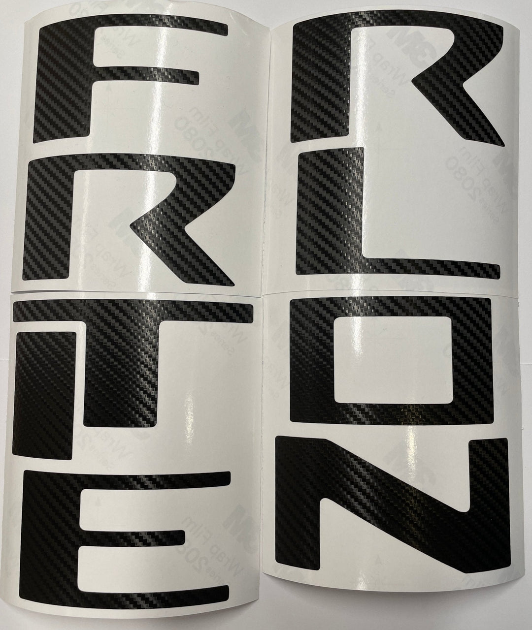 Carbon Fiber Textured Vinyl Decal Letter Inserts for 2022-2025 Frontier Tailgate