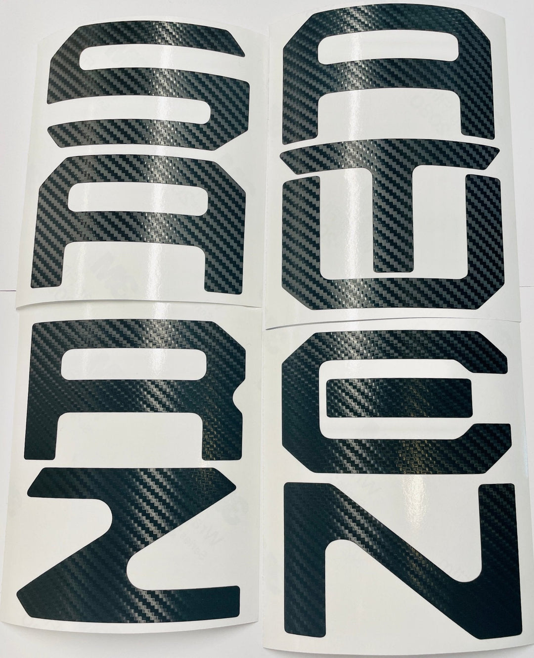 Carbon Fiber Textured Vinyl Decal Letter Inserts for 2022-2025 Santa Cruz Tailgate
