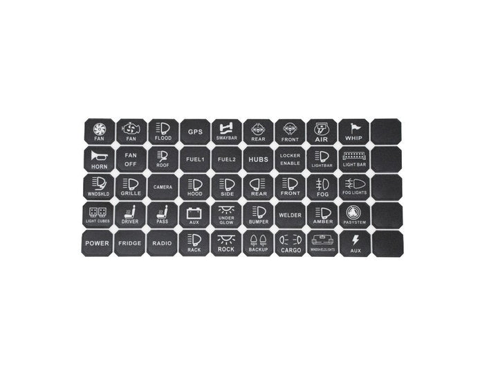 Vehicle Accessory 8 Switch Control System (Blue Backlighting)