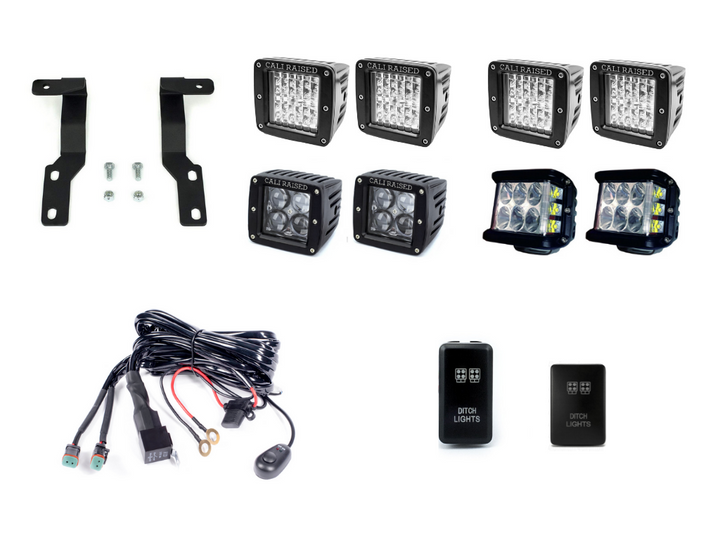 Low Profile LED Ditch Light Brackets Kit For 2005-2015 Toyota Tacoma