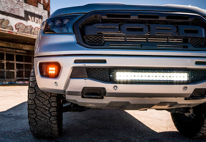 22" Bumper Hidden LED Light Bar Brackets Kit For 2019-2022 Ford Ranger