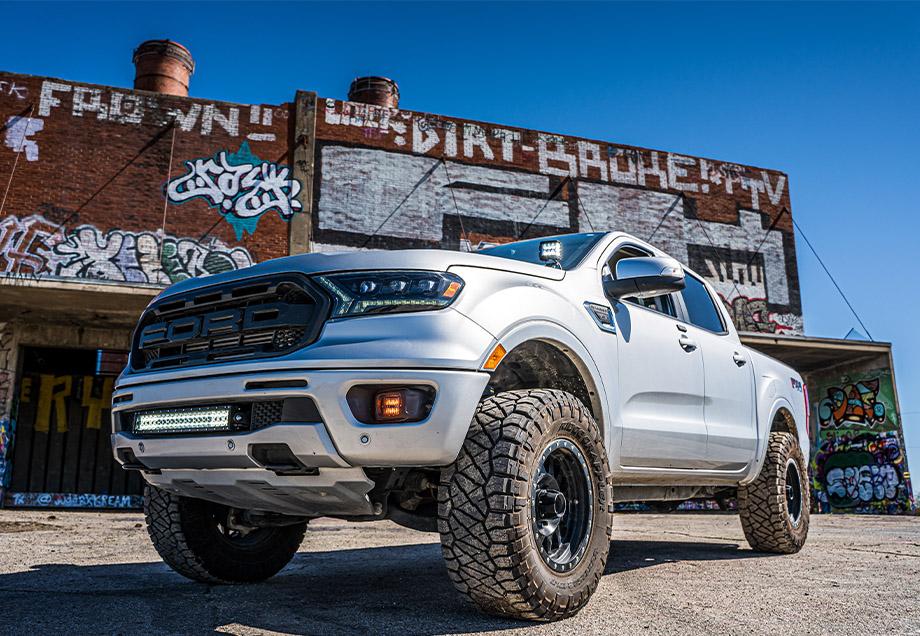 LED Fog Light Pod Replacements Brackets Kit For 2019-2024 Ford Ranger