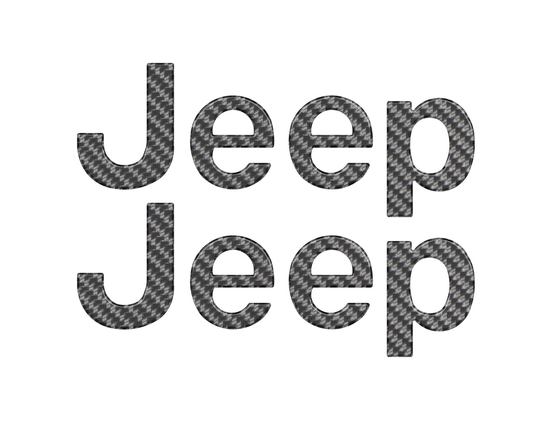 Driver & Passenger Side Letter Overlays Fits 2018-2025 Jeep Wrangler JL