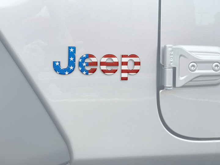 Driver & Passenger Side Letter Overlays Fits 2018-2025 Jeep Wrangler JL