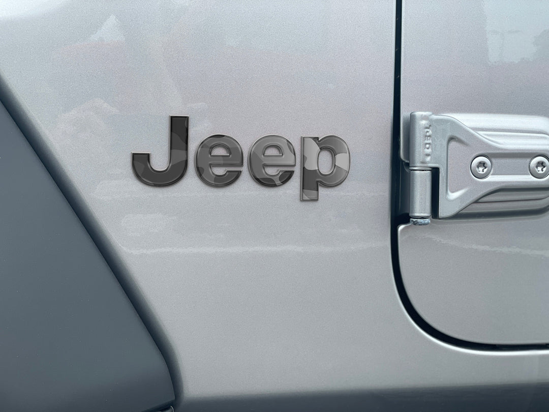 Driver & Passenger Side Letter Overlays Fits 2018-2025 Jeep Wrangler JL
