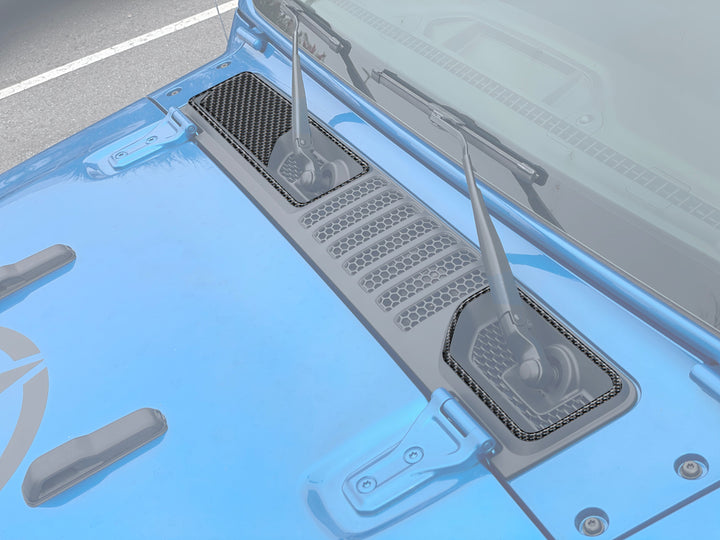 Center Cowl Accent Overlays Fits 2019-2025 Jeep Gladiator
