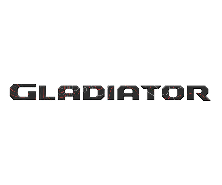 Raised Lettering Decal Fits 2020-2025 Jeep Gladiator