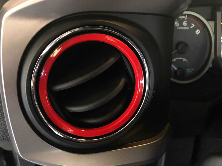 Premium Cast Vinyl Decals for 2016-2023 Tacoma Inner AC Vent Rings x4