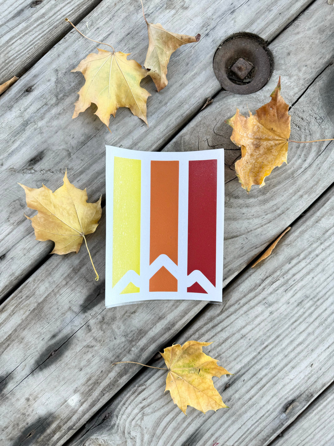 Retro Mountain Topographic Decal