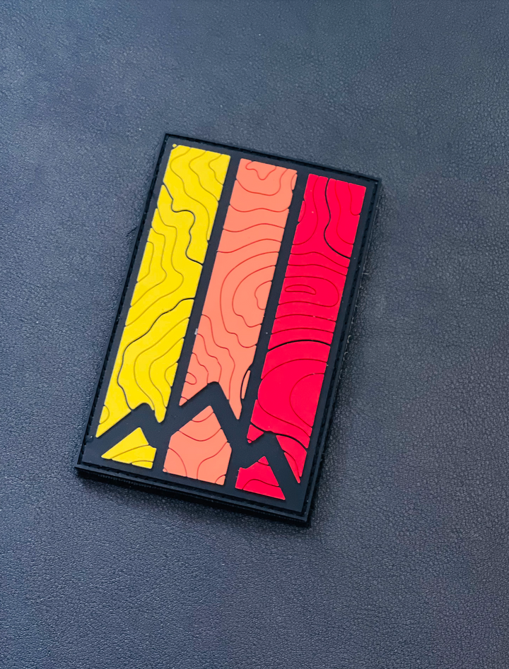 Retro Mountain Topo PVC Patch