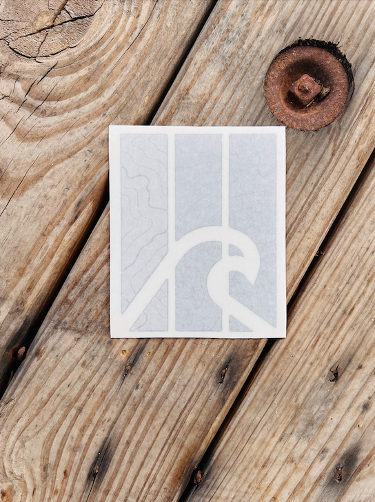 Retro Wave Topographic Decal