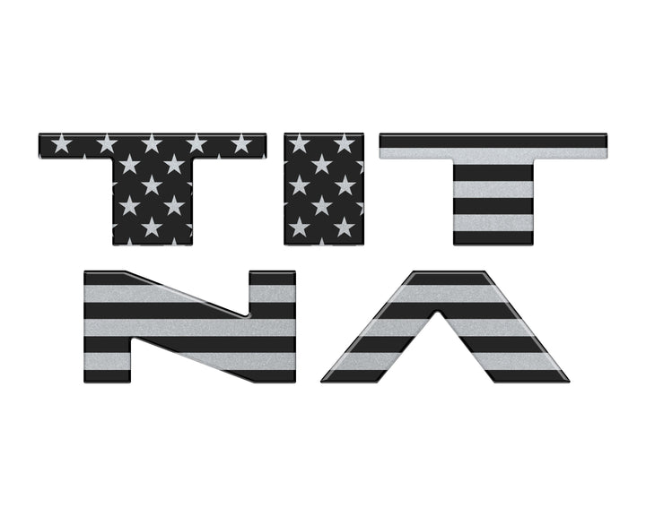 Tailgate Top Letter Inserts Fits 2022-2024 Nissan Titan