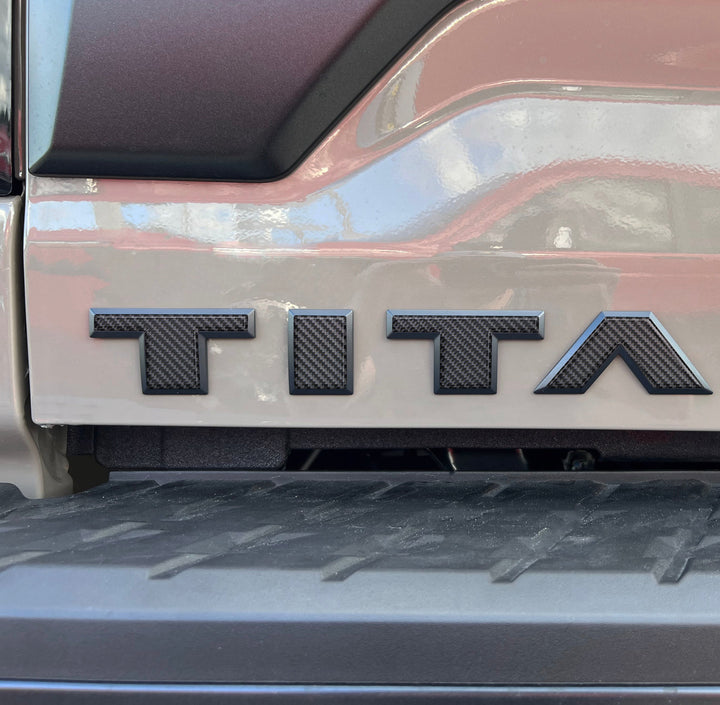 Tailgate Letter Emblem Overlays Fits 2022-2024 Nissan Titan