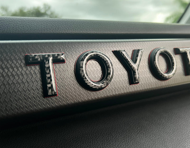 TRD Pro Glovebox Letter Overlays Fits 2022-2025 Toyota Tundra & 2023-2025 Toyota Sequoia
