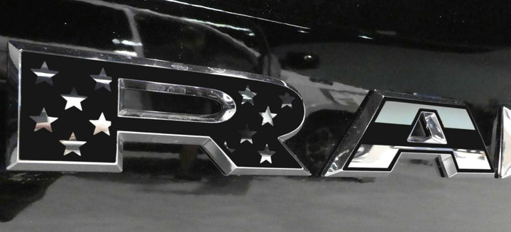 Premium Cast Matte Black Die-Cut Vinyl Flag Decals for 2019-2026 RAM Doors