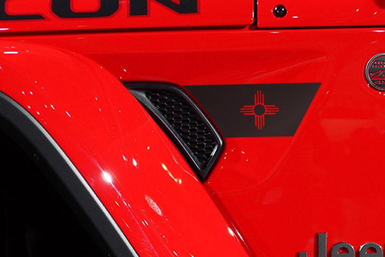 Premium Cast Matte Black Vinyl Flag Decals for Wrangler JL and Gladiator Fender Ventsx2