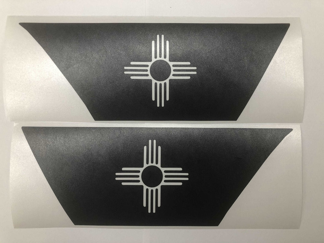 Premium Cast Matte Black Vinyl Flag Decals for Wrangler JL and Gladiator Fender Ventsx2