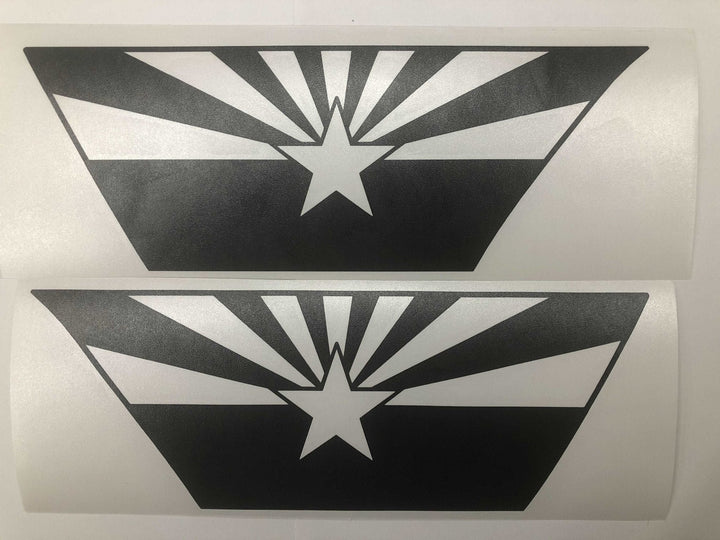 Premium Cast Matte Black Vinyl Flag Decals for Wrangler JL and Gladiator Fender Ventsx2