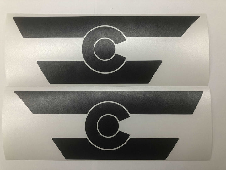 Premium Cast Matte Black Vinyl Flag Decals for Wrangler JL and Gladiator Fender Ventsx2