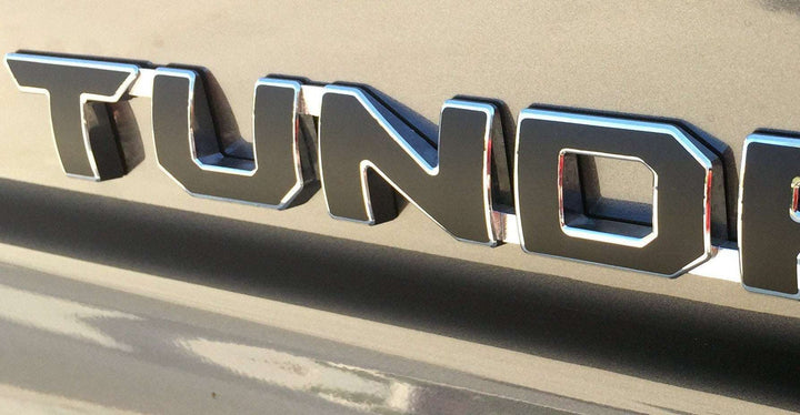 Premium Cast Matte Black Vinyl Decal Letter Inlays for 2007-2026 Tundra Doors