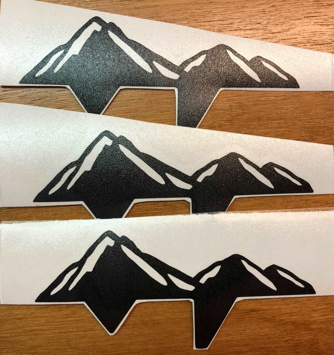 Premium Cast Matte Black Vinyl Decal Mountains for 2005-2015 Tacoma