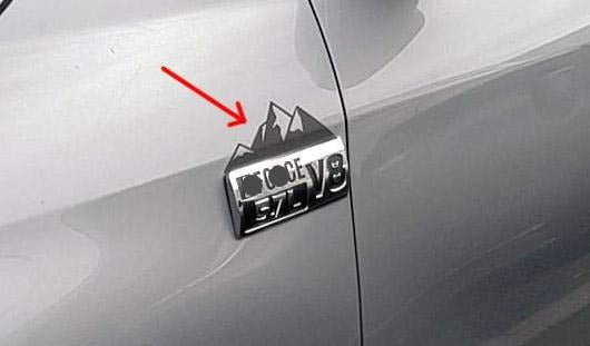 Premium Cast Matte Black Vinyl Decal Mountains for 2014-2021 Tundra Fenders