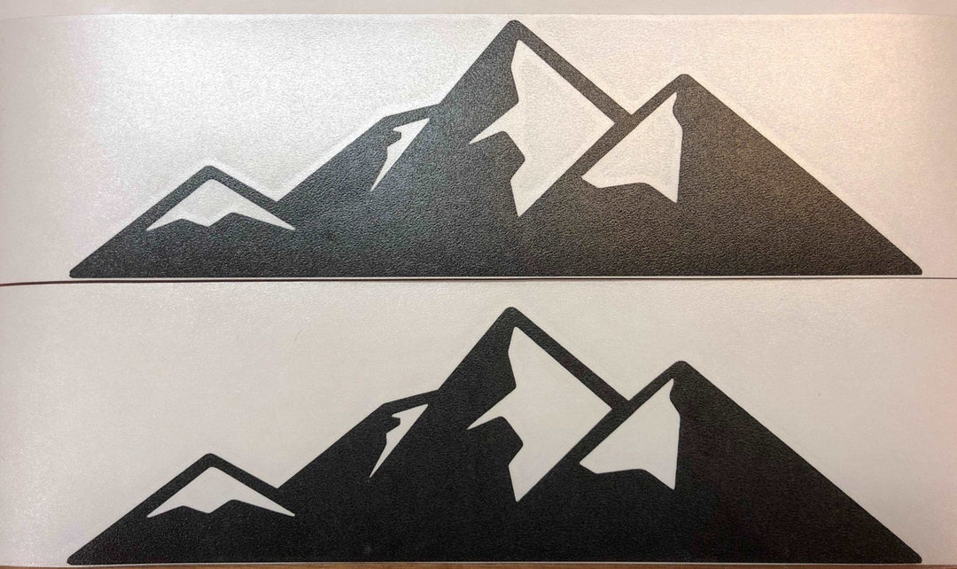 Premium Cast Matte Black Vinyl Decal Mountains for 2014-2021 Tundra Fenders