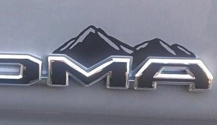 Premium Cast Matte Black Vinyl Decal Mountains for 2016-2025 Tacoma Doors