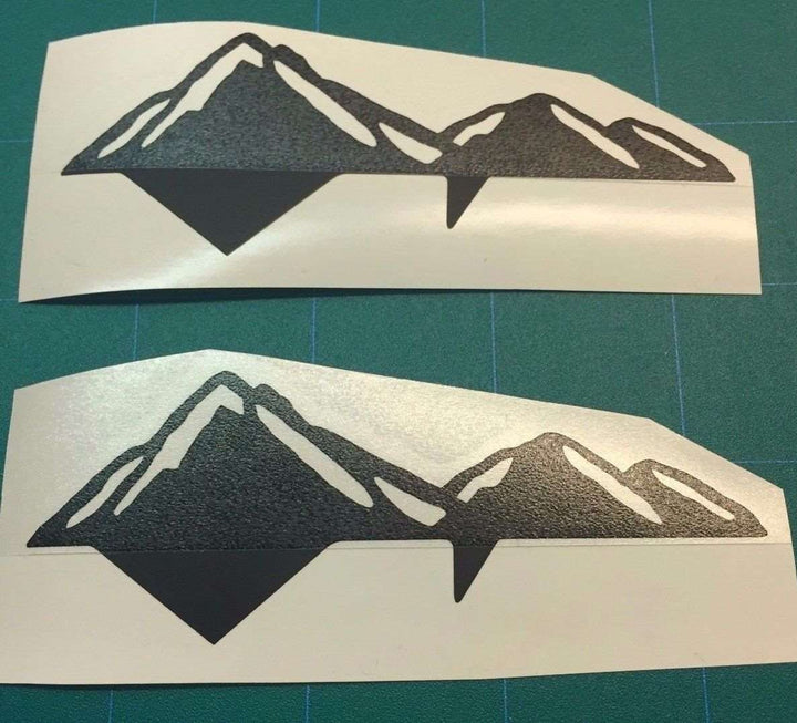 Premium Cast Matte Black Vinyl Decal Mountains for 2016-2025 Tacoma Doors