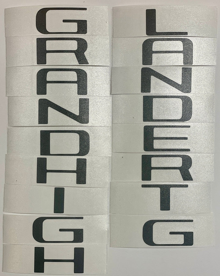 Premium Cast Vinyl Decal Letter Inlays for 2024-2025 Grand Highlander Liftgate
