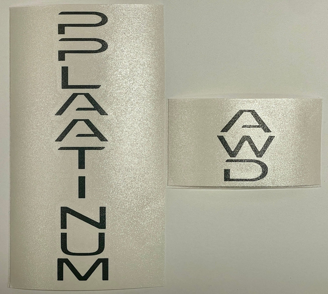 Premium Cast Vinyl Decal Letter Inlays for 2024-2025 Grand Highlander Platinum Emblem