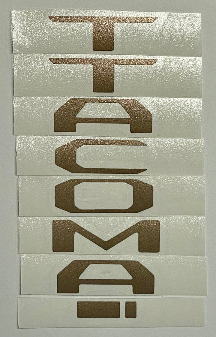Premium Cast Vinyl Decal Letter Inlays for 2024-2025 Tacoma Dashboard Emblem