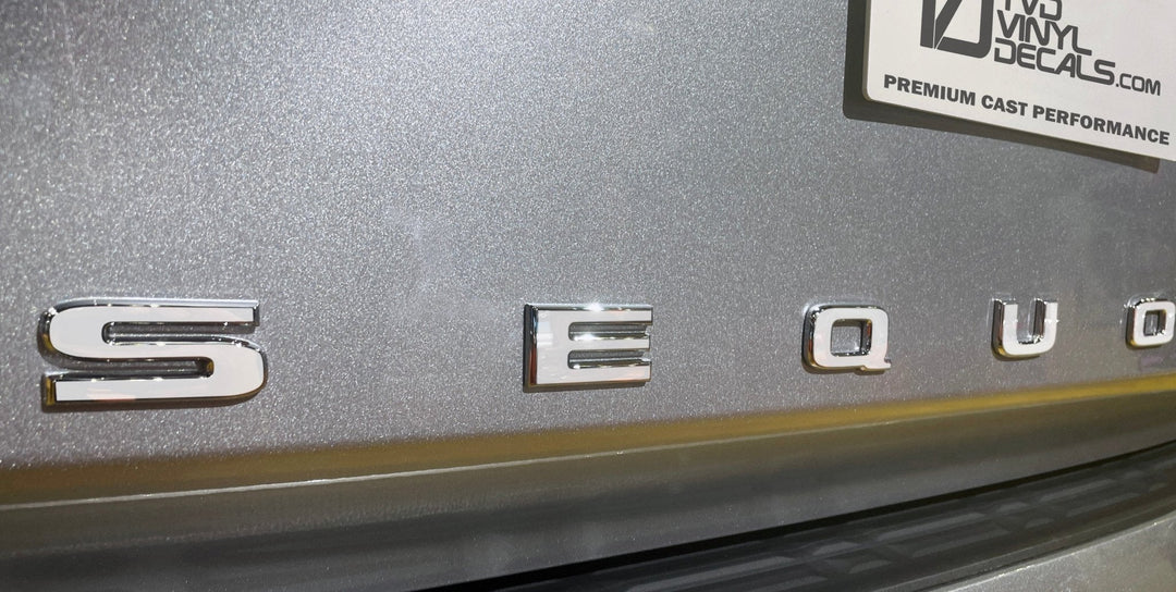 Premium Cast Vinyl Decal Letter Inserts for 2023-2025 Sequoia Liftgate
