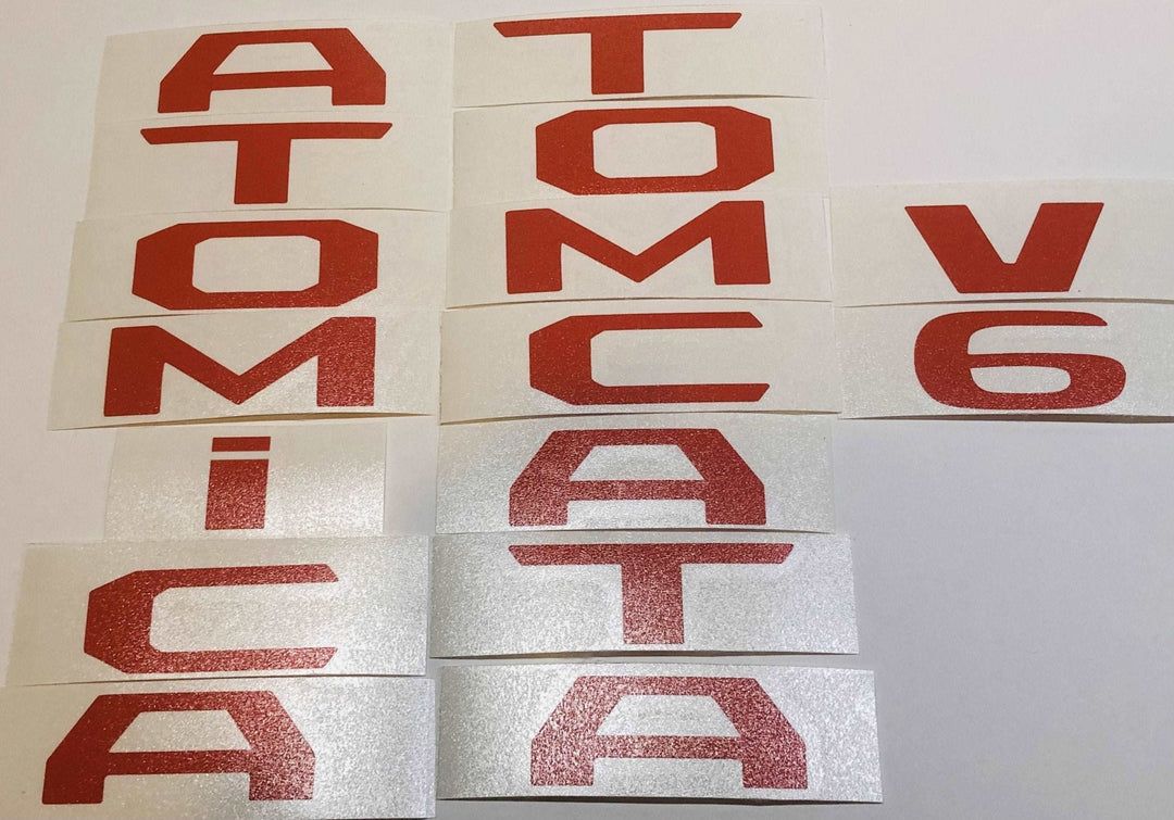 Premium Cast Vinyl Decal Letters for 2016-2023 Tacoma Door and Tailgate Emblems