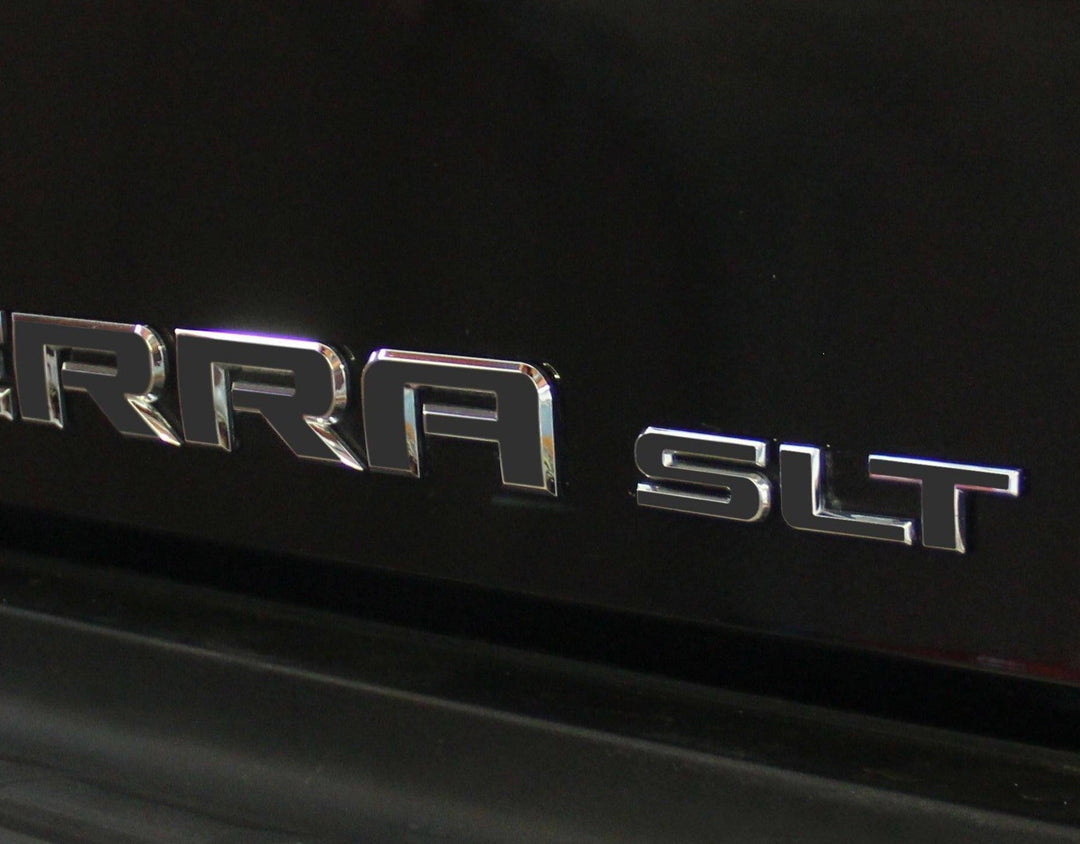 Premium Cast Vinyl Decal Letter Inlays for 2008-2018 SIERRA Doors and Tailgate