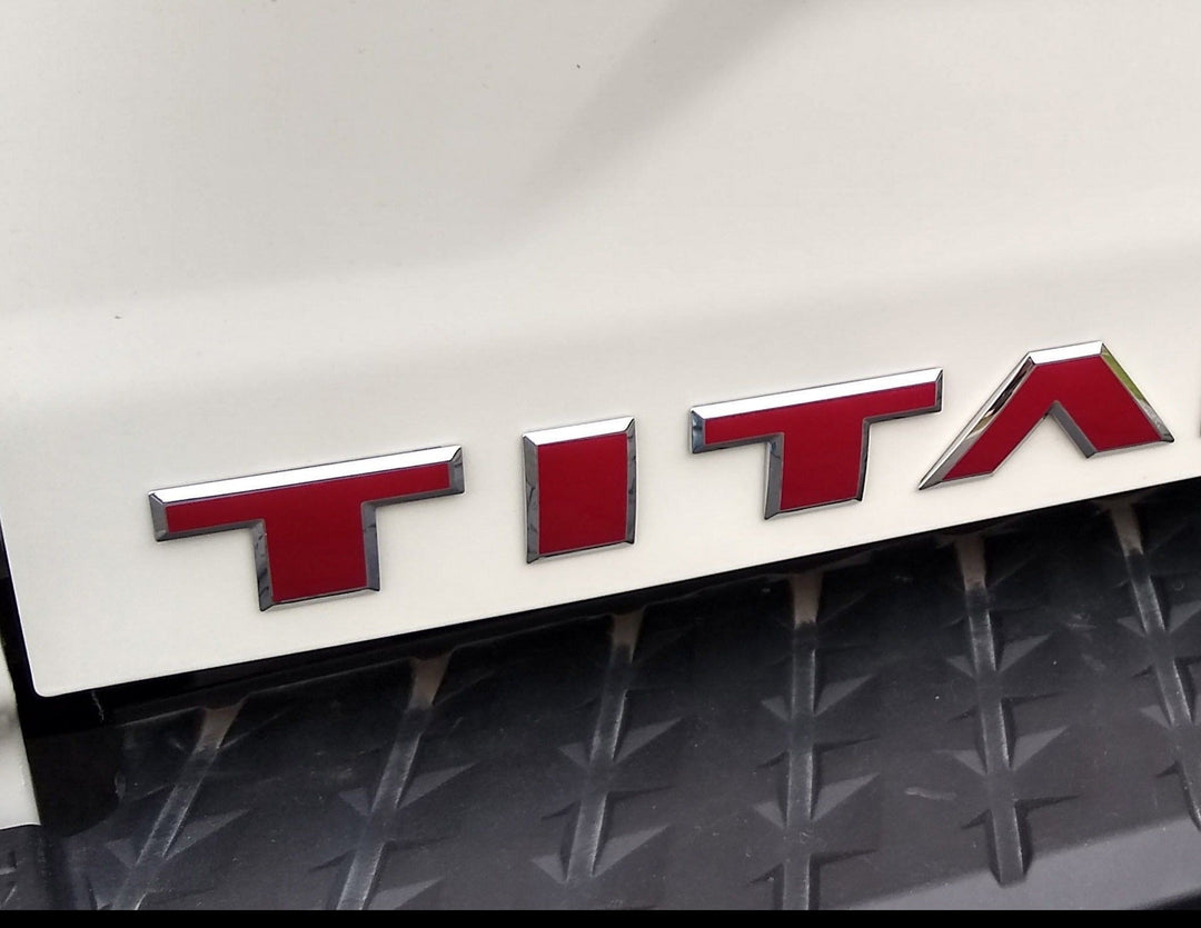 Premium Cast Vinyl Decal Letter Inlays for 2016-2024 Titan Doors and Tailgate