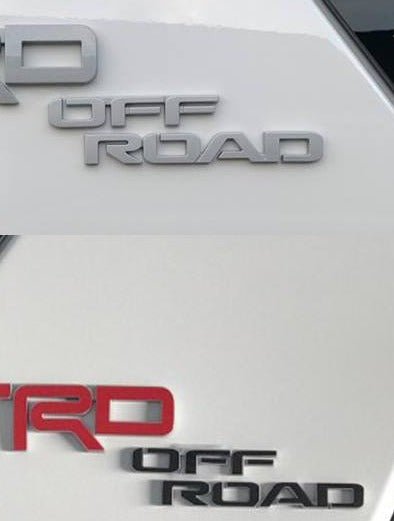 Premium Cast Vinyl Decal Letter Inlays for 2017-2025 4Runner TRD OFF ROAD C-Pillars