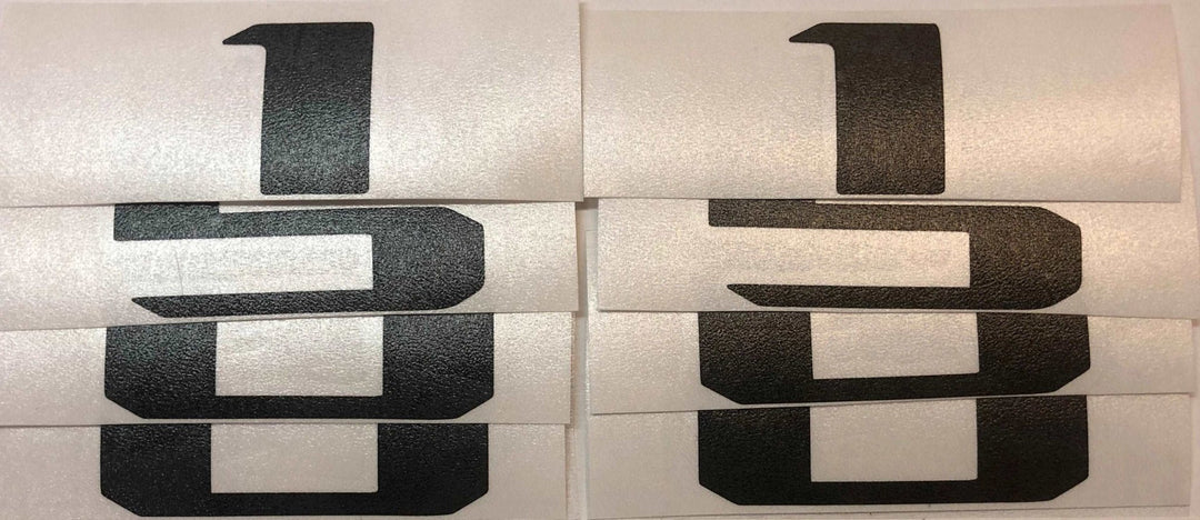Premium Cast Vinyl Decal Number Inlays for 2019-2025 RAM 1500 Hood x2