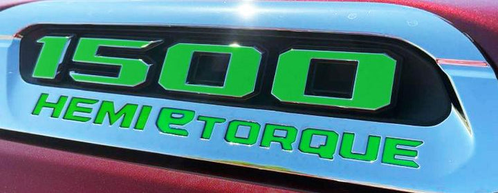 Premium Cast Vinyl Decal Number Inlays for 2021-2025 RAM 1500 HEMI eTorque Hood x2